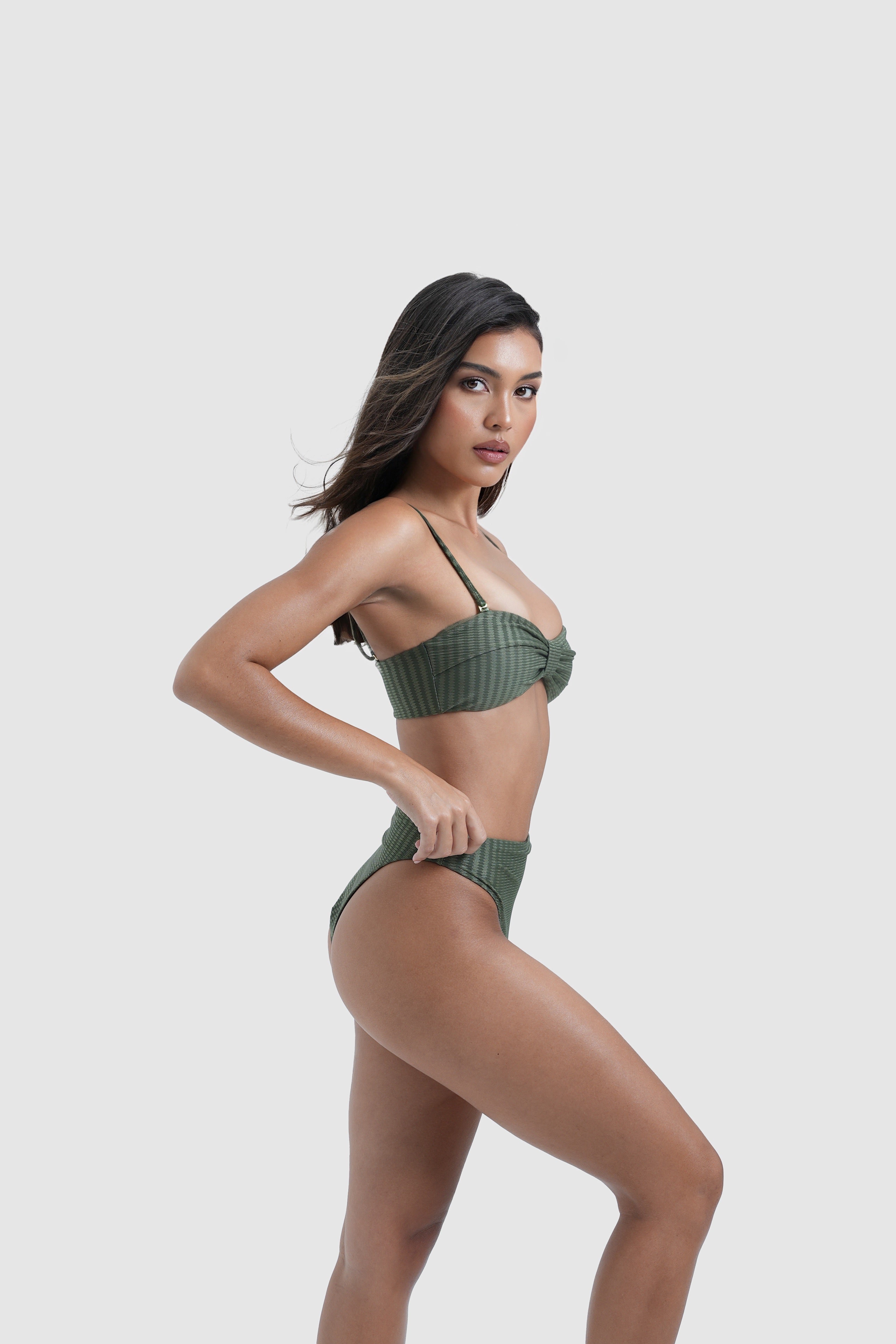 Gala Bikini - Green Croco