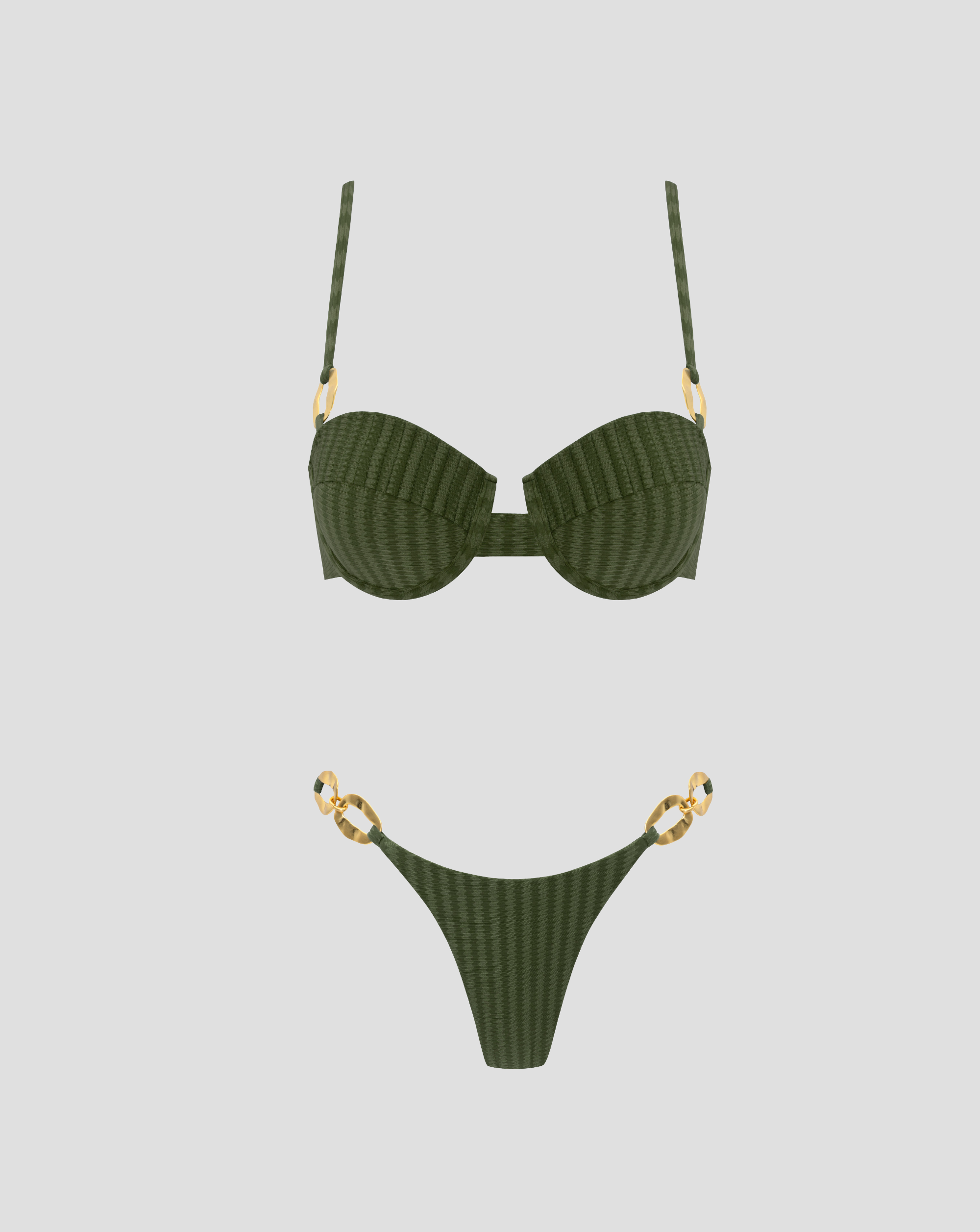 Duna Bikini - Green Croco