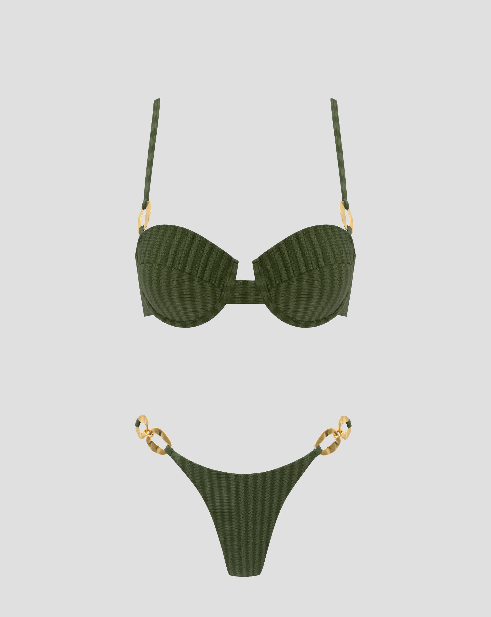 Duna Bikini - Green Croco