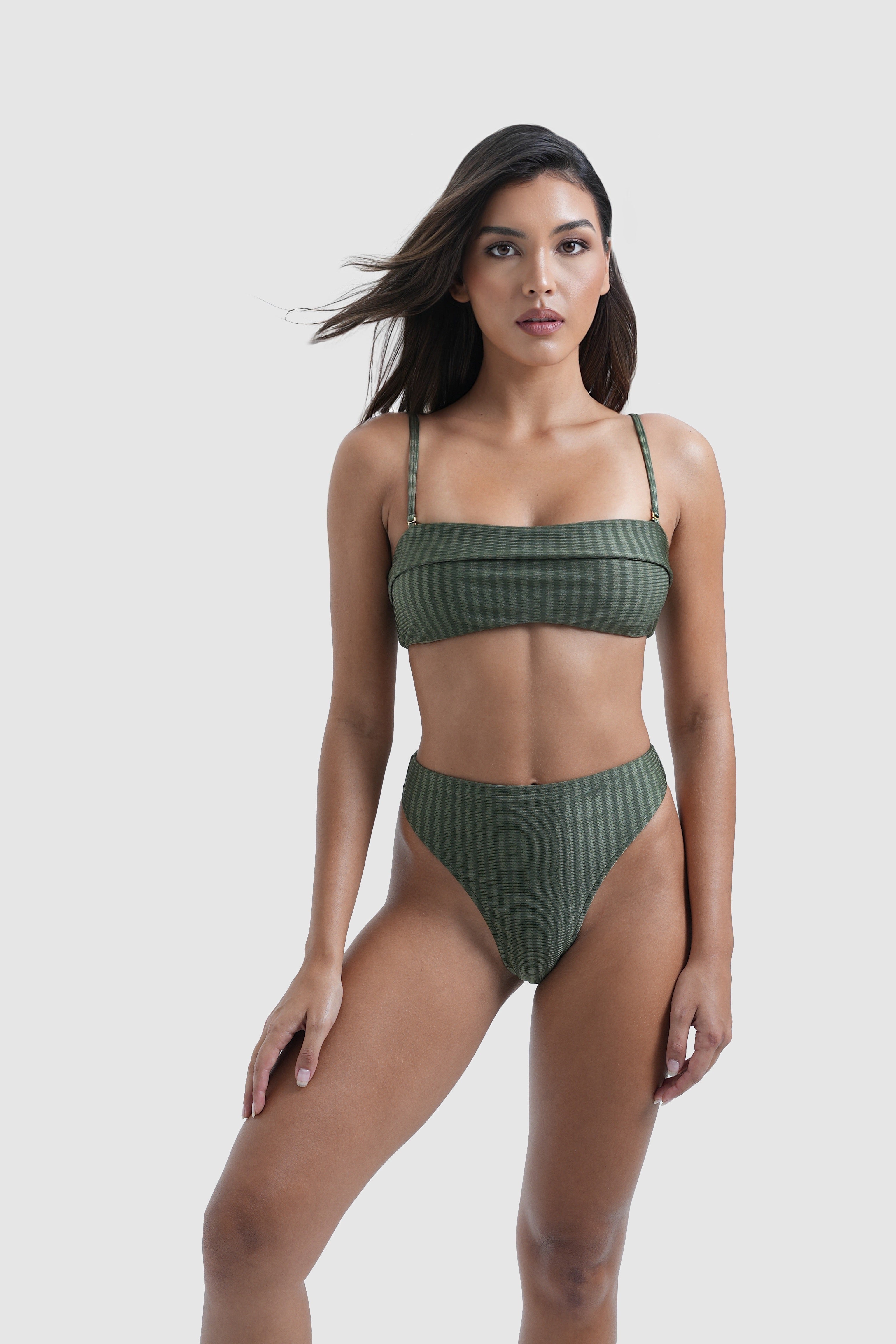 Gala Bikini - Green Croco