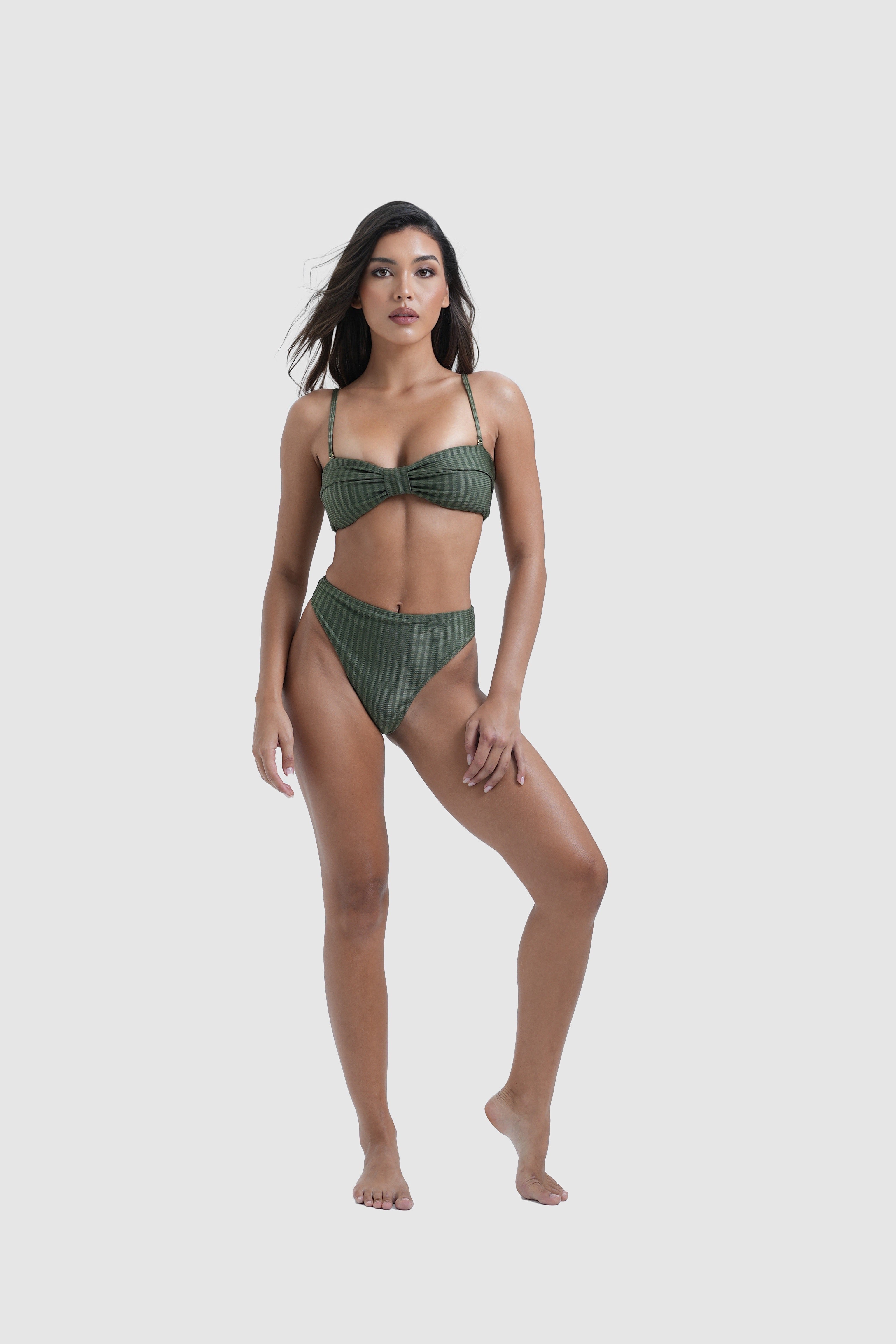Gala Bikini - Green Croco