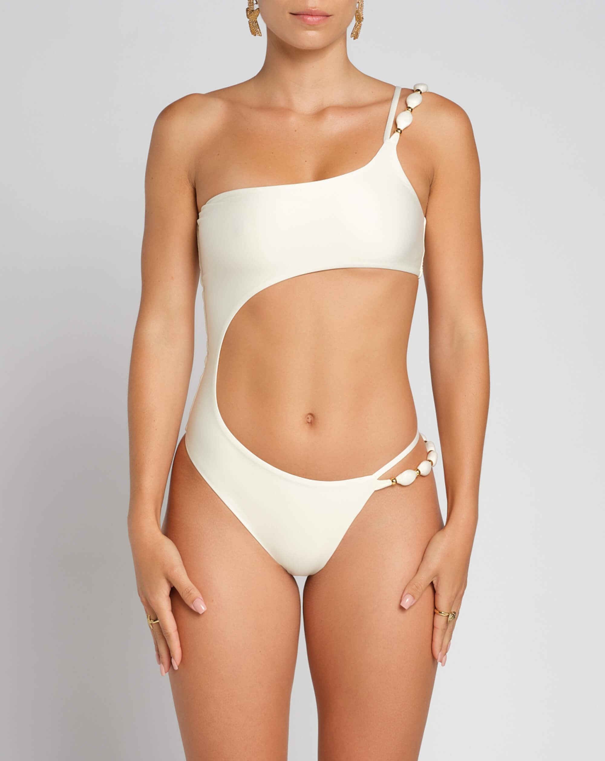 Ibiza One Piece Swimsuit - Cream Pearl